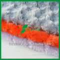 100% polyester knitted pv plush emboss minky swirl plush fabric